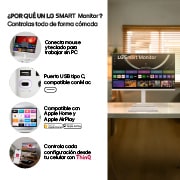 Vista casi frontal monitor con dimenciones